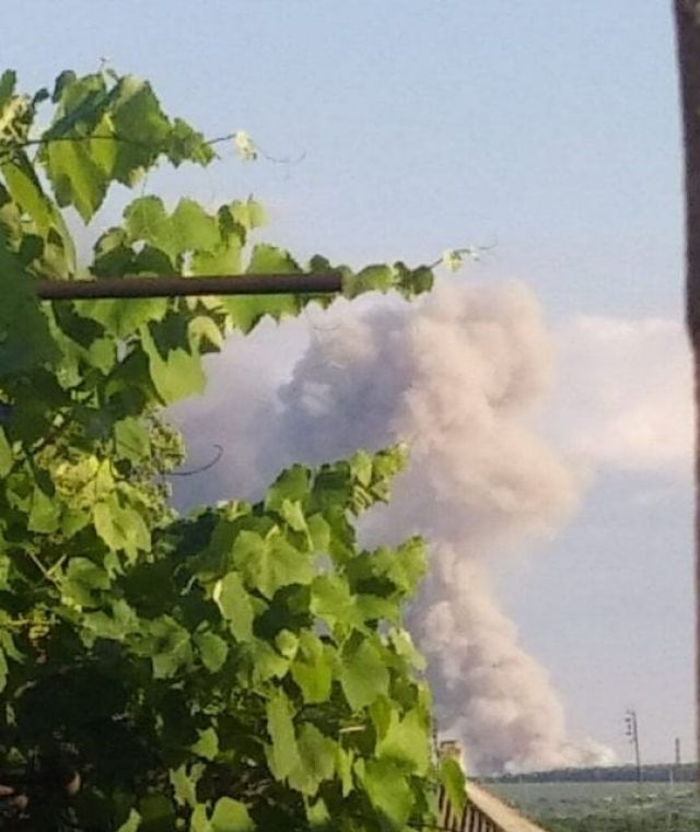 В оккупированном Хрустальном взорвался склад с боеприпасами