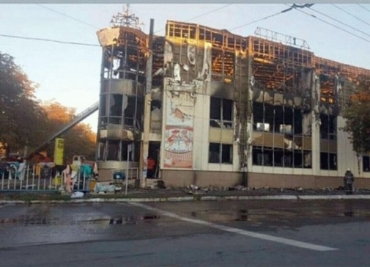 В Антраците сгорел самый крупный торговый центр