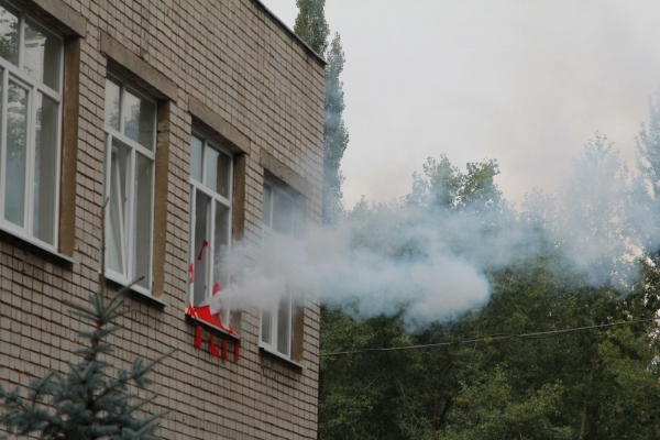 В Антраците горела больница