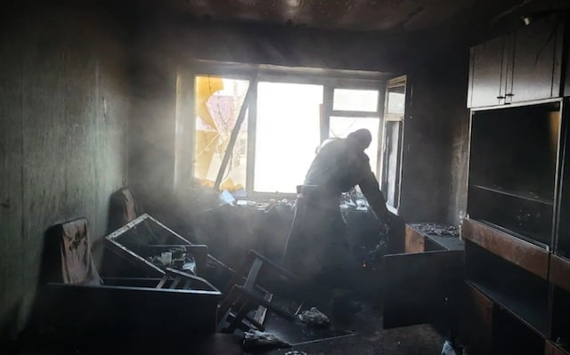 Во время пожара в Хрустальном погибли двое мужчин