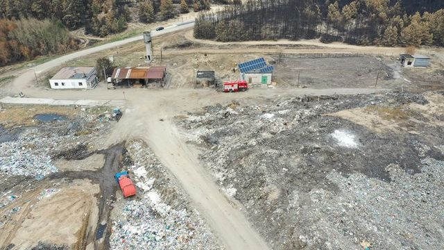 В Северодонецке ликвидировали возгорание полигона ТБО