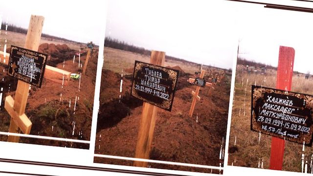 В Голубовке найдены свежие могилы российских агрессоров, в том числе, вагнеровцев