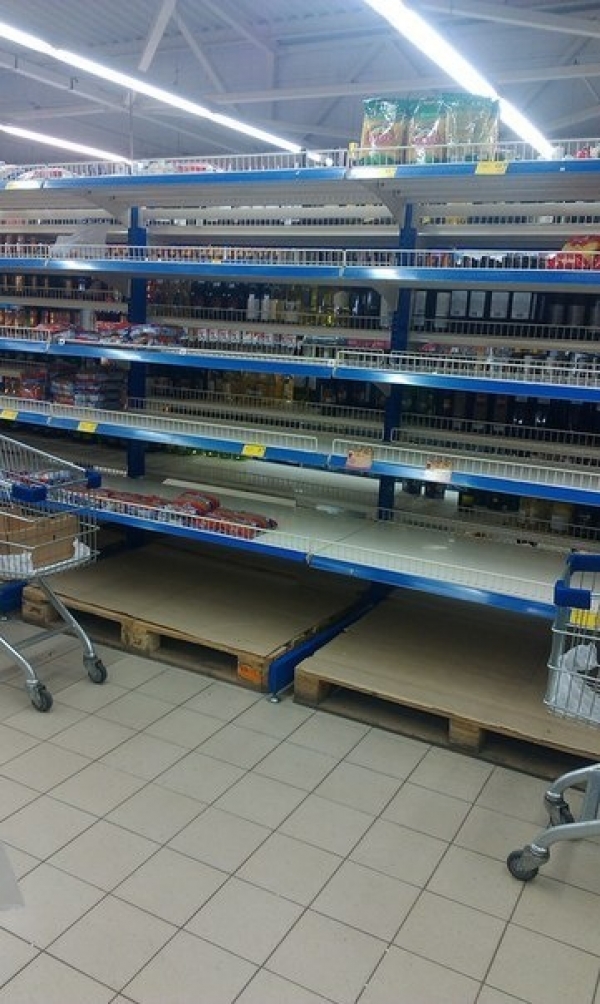 В магазинах области начались перебои с продуктами