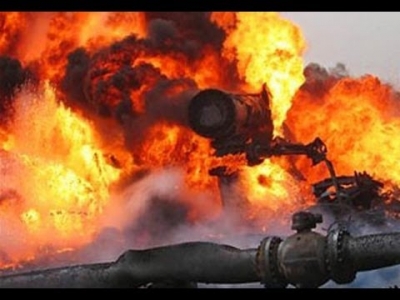 На Луганщине горел магистральный газопровод